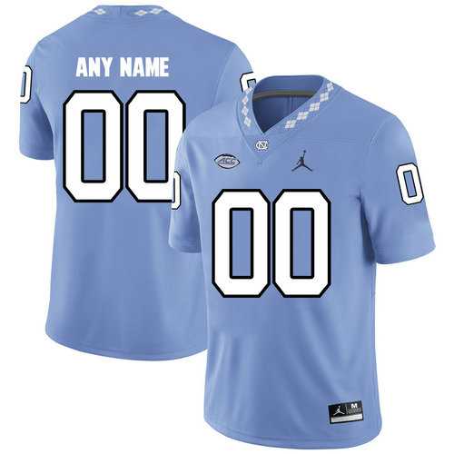 Mens North Carolina Tar Heels Customized Blue College Football Jersey->customized ncaa jersey->Custom Jersey
